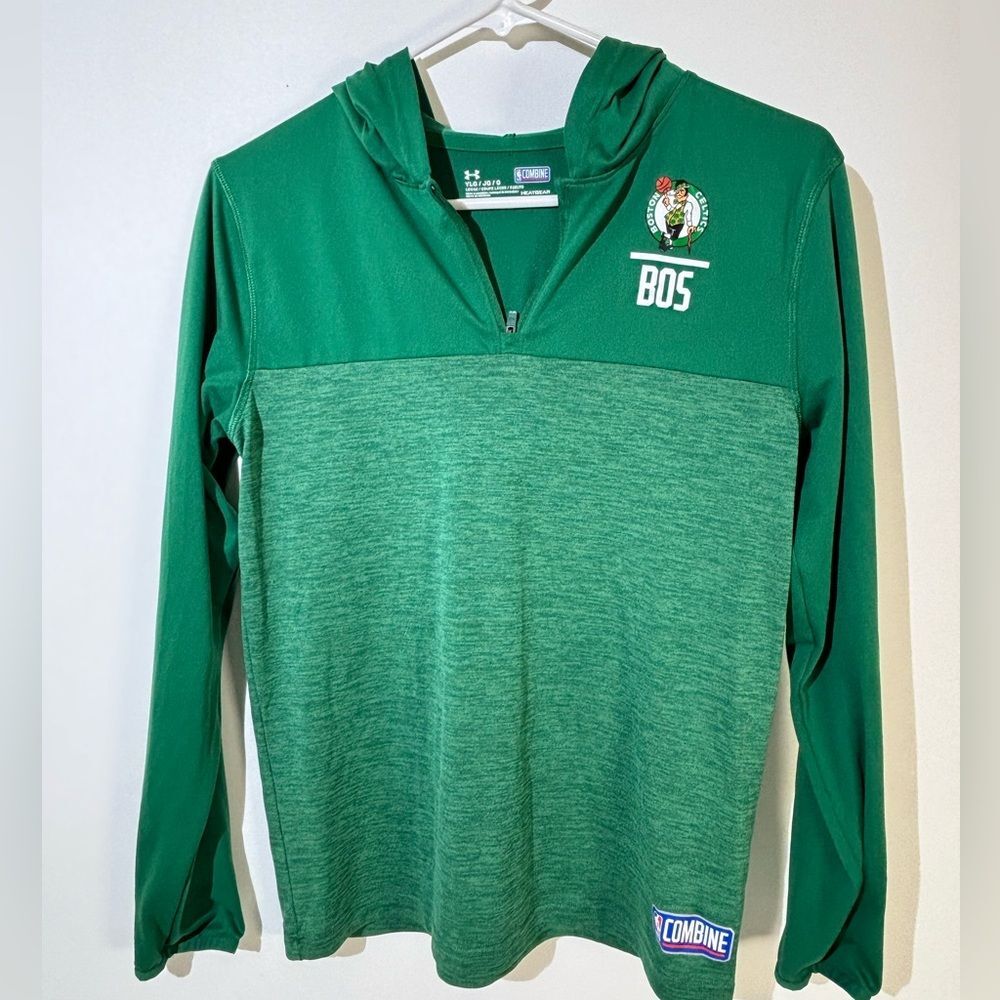 Under Armour Combine Boston Celtics NBA Hoodie Green Youth L